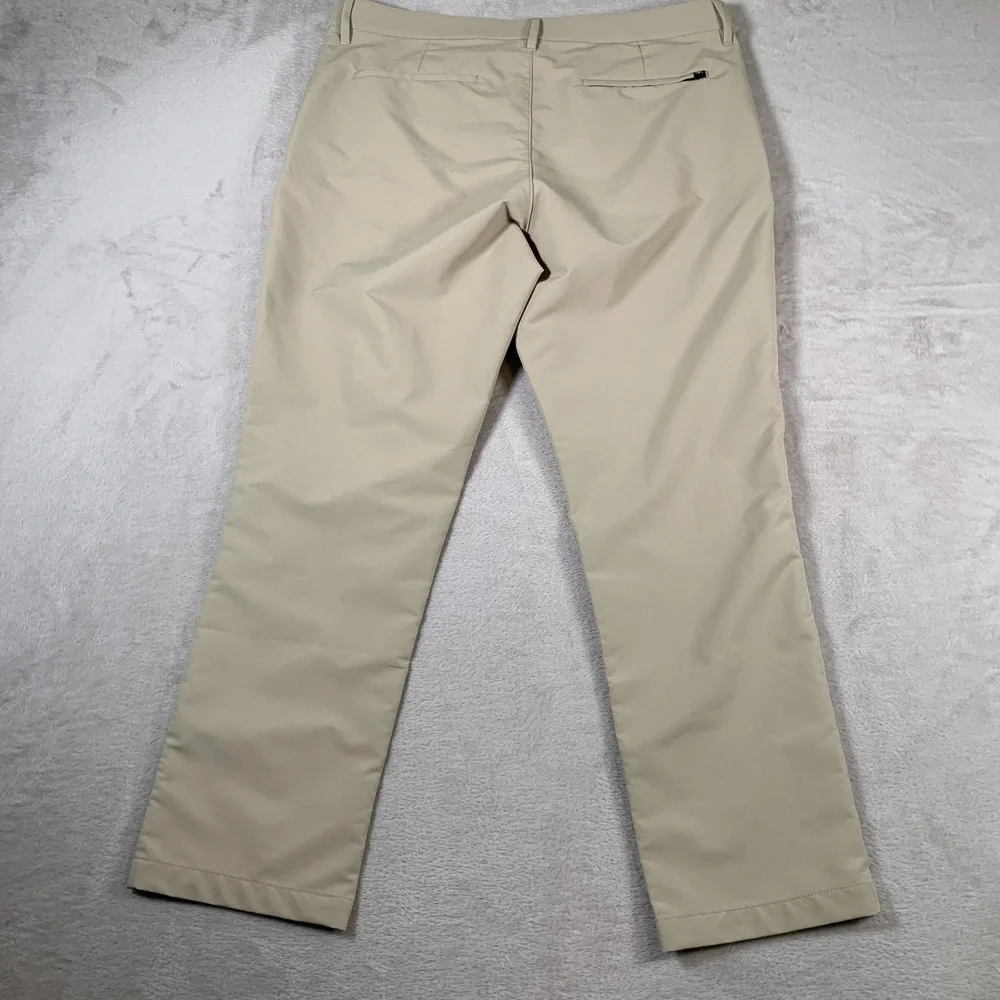 Banana Republic Pants Mens 36x29 Beige Straight Fit Performance Polyester Casual
